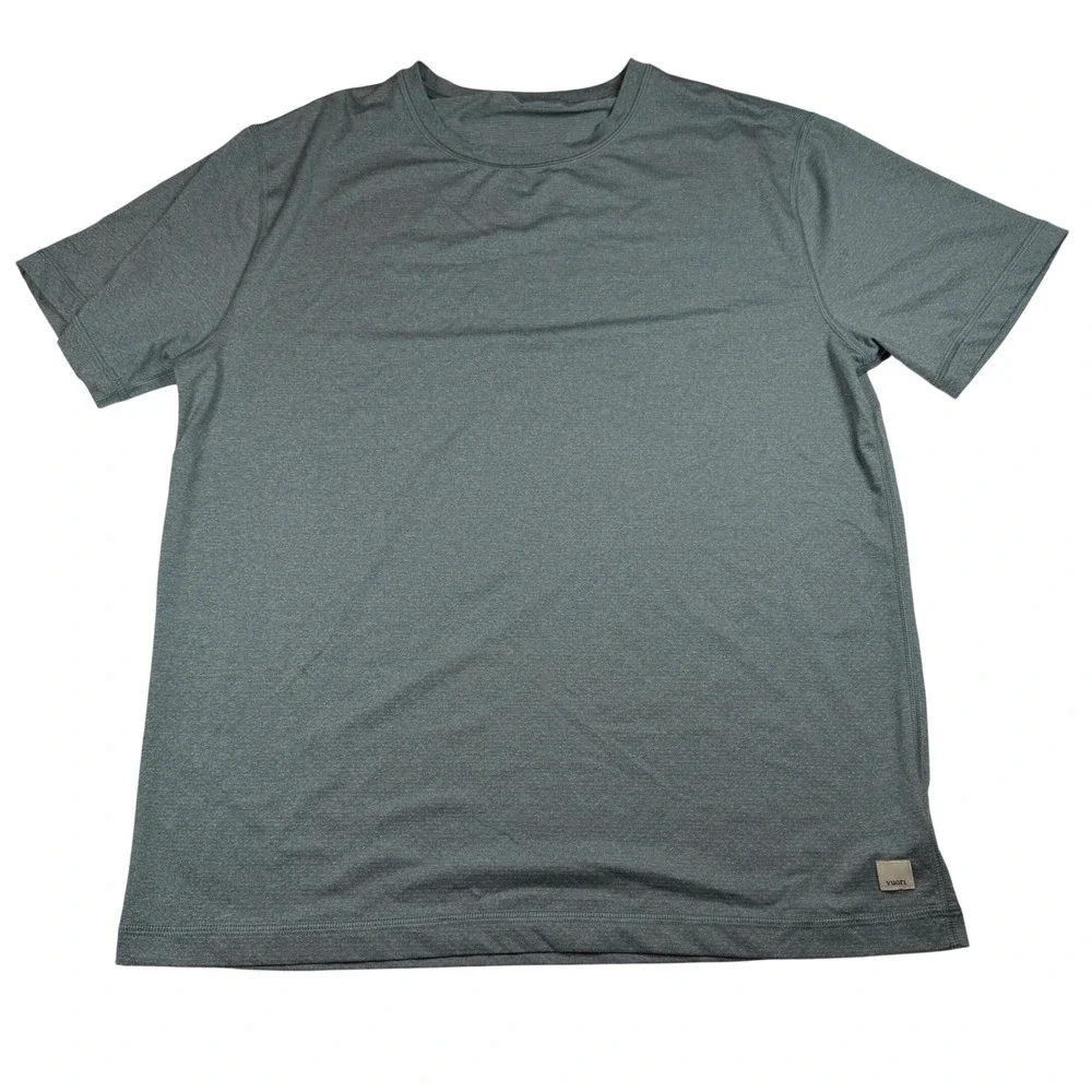 Vuori Tradewind Performance Tee Mens Large Grey Green V1052 Short Sleeve Shirt